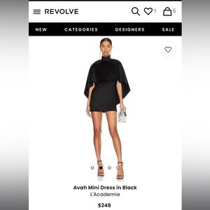 Revolve L’Academie Avah Mini dress in black sz Small